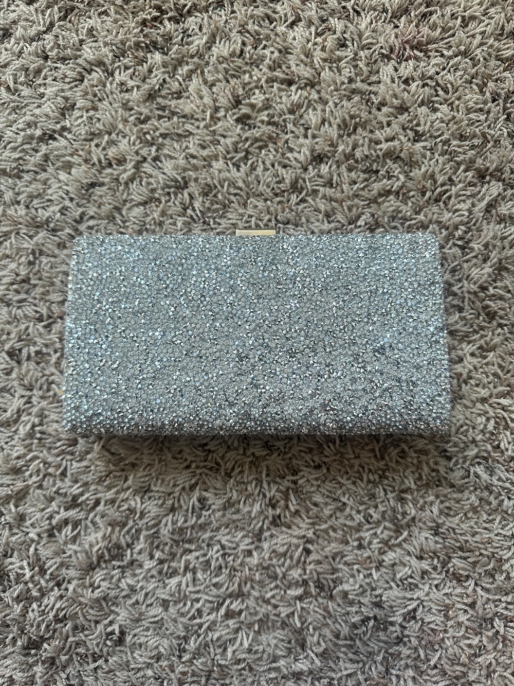 Sparkle Evening Clutch - Silver Glitter